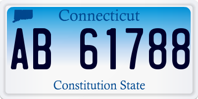 CT license plate AB61788