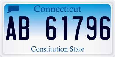 CT license plate AB61796