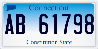 CT license plate AB61798