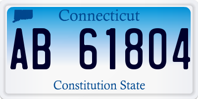 CT license plate AB61804