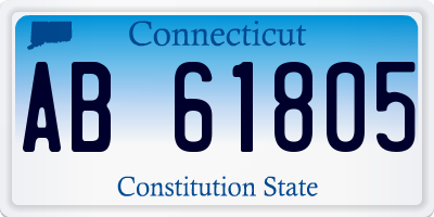 CT license plate AB61805