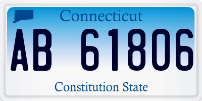 CT license plate AB61806