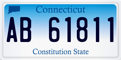 CT license plate AB61811