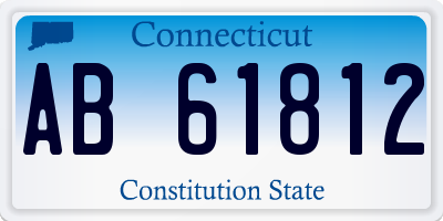 CT license plate AB61812