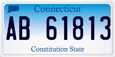CT license plate AB61813