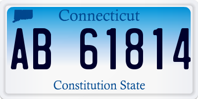 CT license plate AB61814