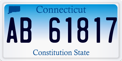 CT license plate AB61817