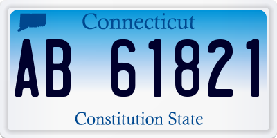 CT license plate AB61821