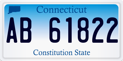 CT license plate AB61822