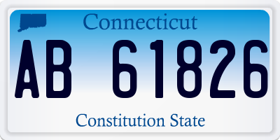 CT license plate AB61826