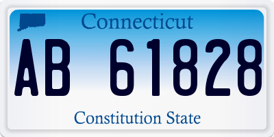 CT license plate AB61828