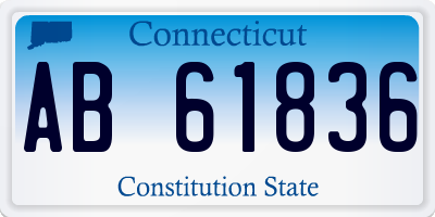 CT license plate AB61836