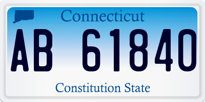 CT license plate AB61840