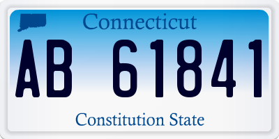 CT license plate AB61841