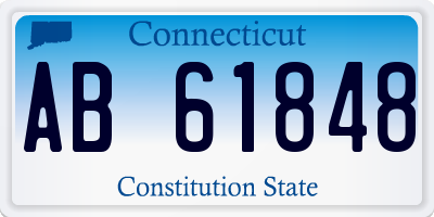 CT license plate AB61848