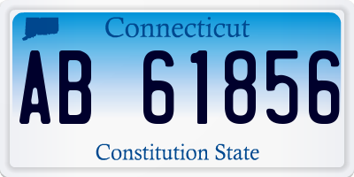 CT license plate AB61856