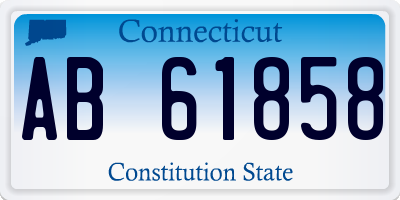 CT license plate AB61858