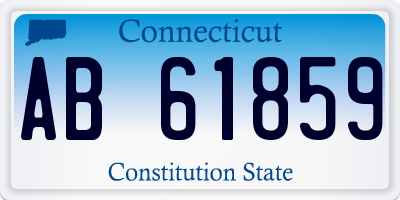 CT license plate AB61859