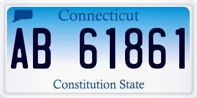 CT license plate AB61861