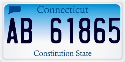 CT license plate AB61865