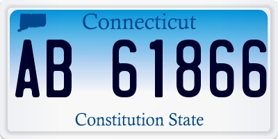 CT license plate AB61866