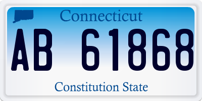 CT license plate AB61868