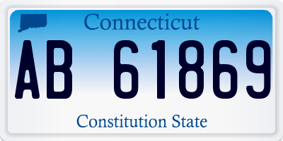 CT license plate AB61869