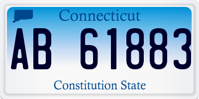 CT license plate AB61883