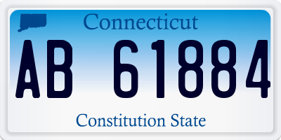 CT license plate AB61884