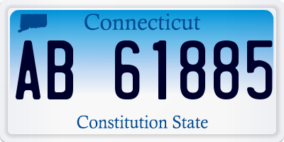 CT license plate AB61885