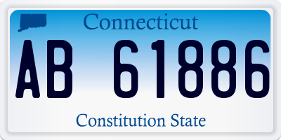 CT license plate AB61886