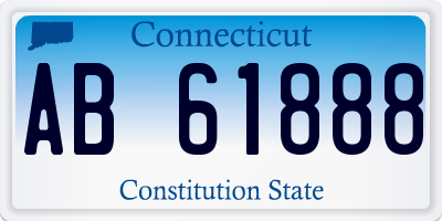 CT license plate AB61888