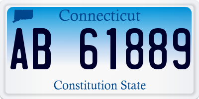 CT license plate AB61889