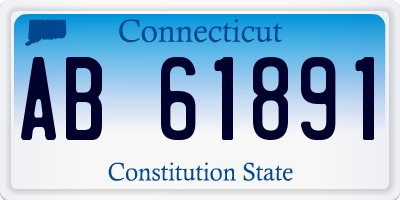 CT license plate AB61891