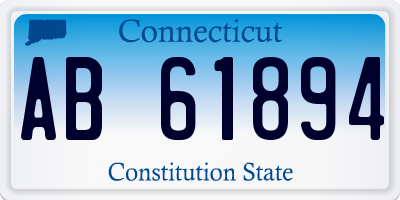 CT license plate AB61894