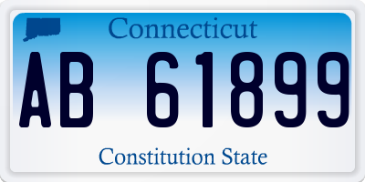 CT license plate AB61899