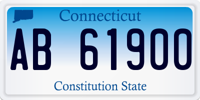 CT license plate AB61900