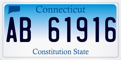 CT license plate AB61916
