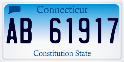 CT license plate AB61917