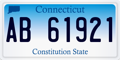 CT license plate AB61921