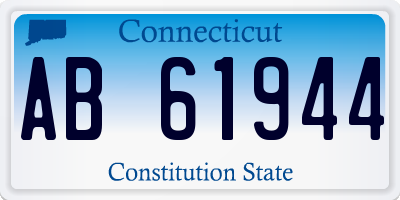 CT license plate AB61944