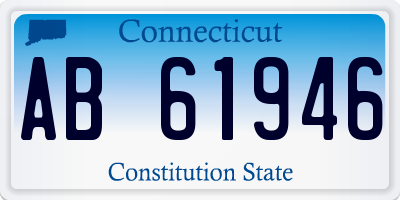 CT license plate AB61946