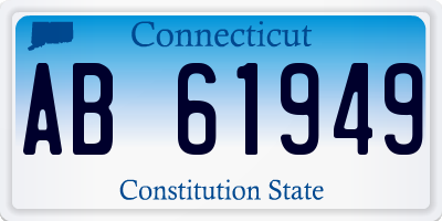 CT license plate AB61949