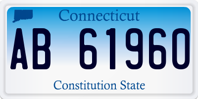 CT license plate AB61960