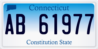 CT license plate AB61977
