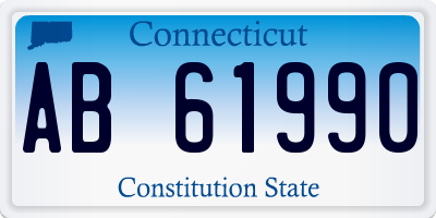 CT license plate AB61990
