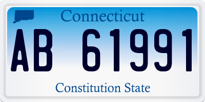 CT license plate AB61991