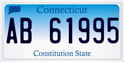 CT license plate AB61995