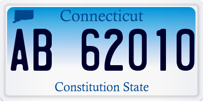 CT license plate AB62010