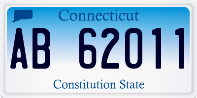 CT license plate AB62011